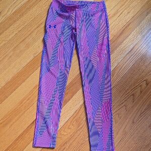 Under Armour Pink and Purple Leggings with Geometric Design